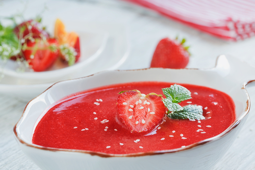 Receta de gazpacho de fresa