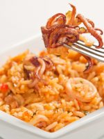 Receta de arroz blanco con calamares