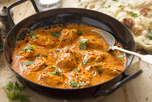 Receta de pollo al curry hindú