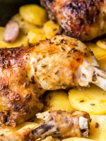 Receta de contramuslos de pollo al horno al ajillo