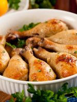 Receta de muslos de pollo al horno con manzana