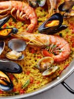 Receta de paella de marisco thermomix