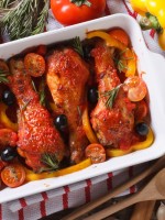 Receta de pollo al horno con salsa de tomate