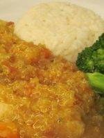 Receta de guiso de arroz integral con quinoa y verdura