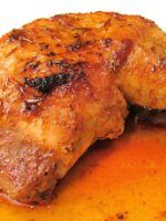 Receta de muslos de pollo al horno con naranja