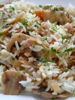 Receta de arroz blanco con champiñones