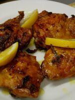 Receta de contramuslos de pollo al horno al limón