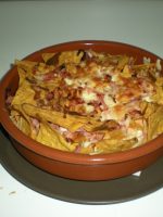 Receta de nachos con queso y bacon