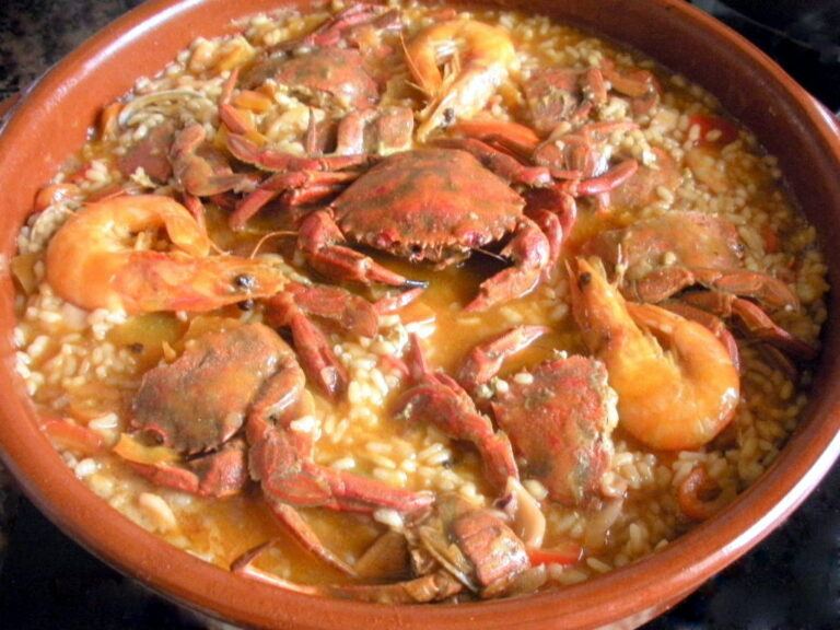 Receta de paella de marisco con pollo