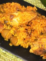 Receta de pollo al ajillo con arroz