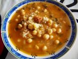 Receta de potaje de garbanzos con arroz