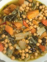 Receta de potaje de garbanzos con verduras