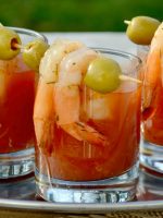 Receta de bloody mary con langostinos