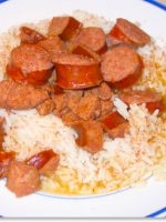 Receta de arroz blanco con salchichas