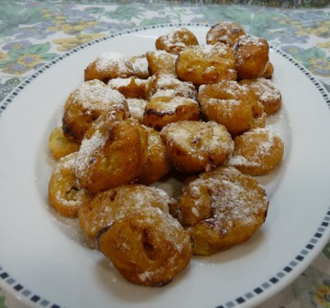 Receta de buñuelos de banana 