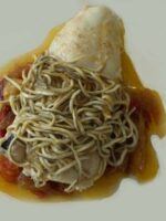 Receta de receta de merluza al horno con gulas Receta de merluza al horno con gulas