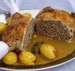 Receta de pollo relleno de carne