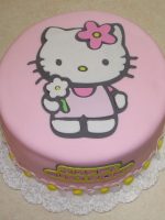 Receta de tarta fondant de hello kitty