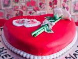 Receta de tarta fondant San Valentín