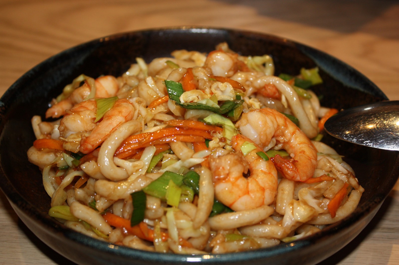 Receta de yakisoba con camarones 