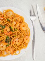 Receta de espaguetis con gambas al ajillo