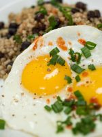 Receta de frijoles con arroz y con huevo