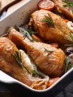 Receta de pollo al horno con almendras