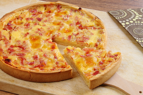 Receta de quiche de bacon y queso 