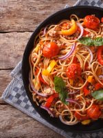 Receta de espaguetis con verduras thermomix
