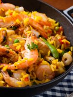 Receta de arroz con pollo y marisco