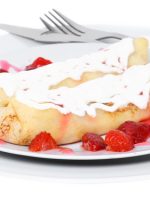 Receta de crepes con nata