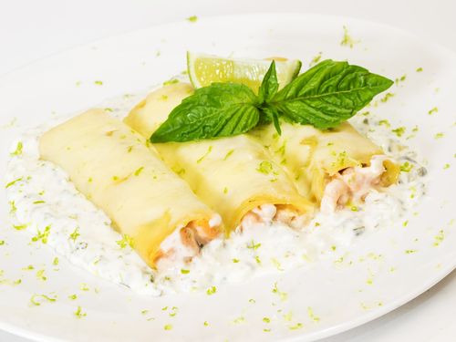 Receta de crepes de marisco