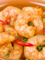 Receta de gambas al ajillo al microondas