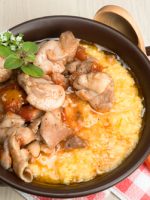 Receta de polenta con salsa de pollo