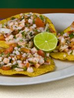 Receta de tostadas mexicanas con camarones