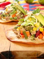 Receta de tostadas mexicanas de carne