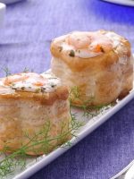 Receta de volovanes rellenos de champiñones y gambas