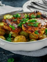Receta de pavo al horno con patatas y cebolla