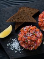 Receta de tartar de salmón con trufa