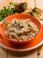 Receta de arroz con bacalao y alcachofas