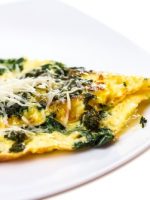 Receta de tortilla de espinacas y queso