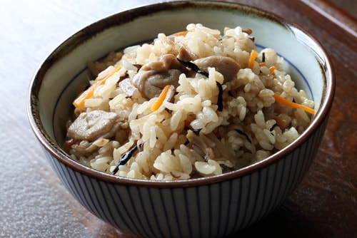 Receta de arroz blanco con setas