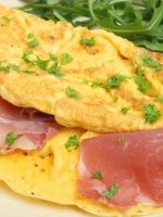 Receta de tortilla de ajos tiernos y jamón